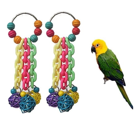 Bird Rattan Balls Chew Toy Parrot Trim Beak for Parakeet Cockatiel Lovebird Budgie Finch Conure Canary Quaker Cage Accessories.