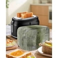 thumbnail image 5 of Sage Green Toaster Cover 4 Slice, Retro Oil Painting Modern Abstract Art Aesthetics Dustproof Bread Machine Oven Cover with Storage Pockets, Fits Most Kitchen Toasters Protector, 5 of 5