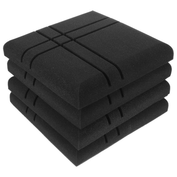 AURARMLET 4-Pack Fire Resistant Acoustic Foam Panels for Soundproofing and Noise Reduction in Recording Studios