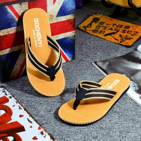 

Dyfzdhu Slippers For Men Summer Flip Flops Shoes Sandals Male Slipper Flip-flops