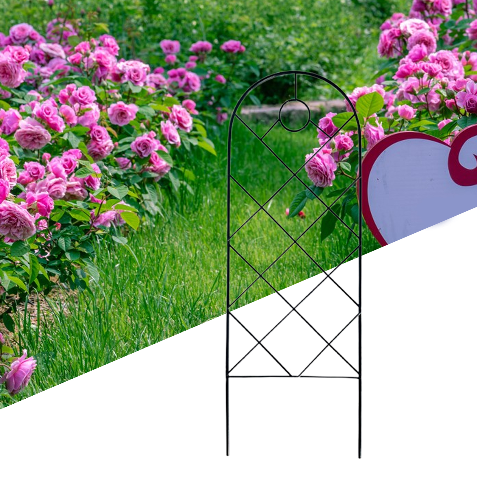 H Potter Garden Trellis Lightweight, Weather Resistant, and Reusable