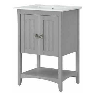 Bush Salinas 24"W Engineered Wood Bathroom Vanity Cabinet in Cape Cod Gray