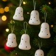 thumbnail image 6 of Christmas Bell Decorations 3.1in 6 Pcs Christmas Snow Bells Christmas Tree Hanging Decoration Accessories Santa Claus Bells Christmas Gift Hanging Decoration, 6 of 7