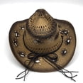 thumbnail image 3 of mmirethe Iconic American Style Sombrero For Classic Pattern Enthusiasts Outdoor Fashion Western Cowboy Hat camel, 3 of 6