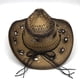thumbnail image 3 of Sombrero de vaquero occidental Sonducket ala ancha Estilo americano camello, 3 of 6