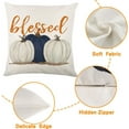 thumbnail image 3 of Fall Pillow Covers 20 x 20 Inch Blue Pumpkins Throw Pillow Covers for Farmhouse Autumn Cushion Covers Thanksgiving Pillow Case for Indoor Home Bedroom Sofa Decor, 3 of 6
