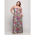 thumbnail image 3 of Plus Size Paisley Strapless Pocket Maxi Dress, 3 of 3
