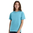 thumbnail image 5 of Couver Youth Boys & Girls Cotton Classic T-Shirt Short Sleeve Crewneck Tee, Blue Horizon, Small, 1 Piece, 5 of 9