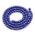 thumbnail image 2 of 20strands Electroplate Transparent Glass Beads Strands AB color Plated Round Dark Blue 6~6.5mm Hole: 1.4mm about 67~70pcs/strand 14.76 inch~15.16 inch(37.5~38.5cm), 2 of 3