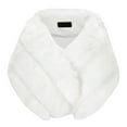 thumbnail image 4 of Clearance! Baberdicy Fashion Elegant Bridal Wedding Faux Plush Long Shawl Stole Wrap Scarf Keep Warm Clothing Accessories Scarf White, 4 of 9
