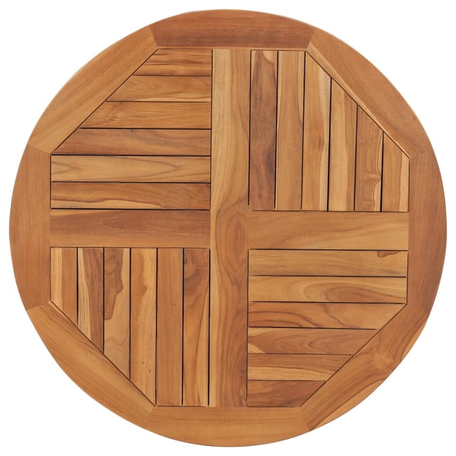 vidaXL Plateau de Table en Bois de Teck Massif Rond 2,5 cm 80 cm