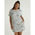 thumbnail image 2 of Joyspun Women’s Short Sleeve Sleep Shirt, Sizes S/M to 2X/3X, 2 of 6