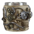 thumbnail image 3 of Ebros Metallo Super Cyborg Steampunk Pipes And Gears Skull Face Coffee Tea Mug Stein, 3 of 6