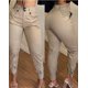 thumbnail image 3 of Pantalones de moda de cintura alta con diseño de botones y bolsillos, paquete de pantalones para mujer, pantalones casuales, 3 of 5