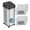 Silver Trash Can with 7 FIlters, variant on 13 Gallon Glide Sensor Trash Can with Wheels and 3 Filters, Odor Control System, Automatic Kitchen and Office Garbage Bin, Stainless Steel