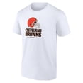 thumbnail image 2 of Men's  White Cleveland Browns Team Lockup T-Shirt, 2 of 3