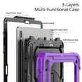 thumbnail image 4 of Dteck Case for Samsung Galaxy Tab S8 Plus 12.4 inch 2022 / S7 FE 12.4 inch 2021 & Tab S7 Plus 12.4" 2020 Tablet with Rotatable Kickstand&Hand Strap&Shoulder Strap&Screen Protector Case,Purple, 4 of 8