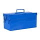 thumbnail image 4 of Caja de herramientas de metal, contenedor de doble capa con asa, maletín portátil multiusos para el hogar, caja de almacenamiento de herramientas prof, 4 of 9