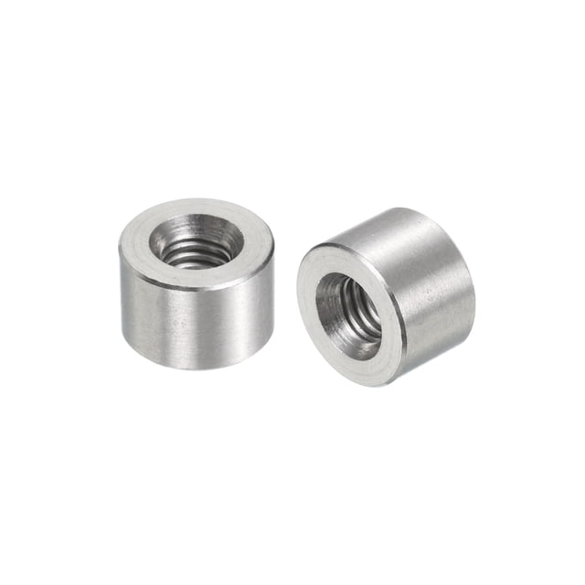 Unique Bargains 5Pack Écrous de Connecteur Ronds, Écrou de Manchon de Couplage M6x8x12mm
