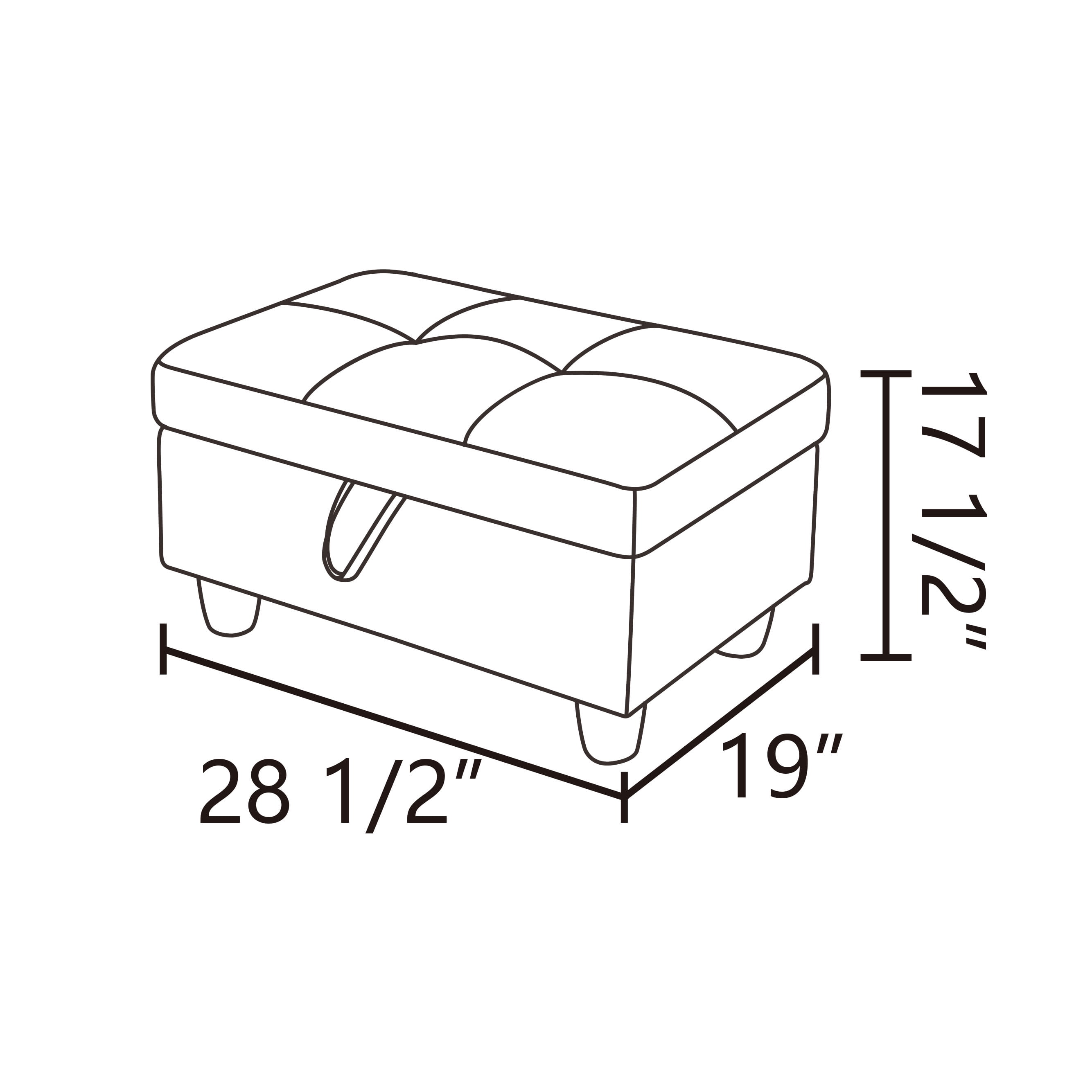 MAYEERTY Sofa Ottoman Footrest with Storage, Multi-Variant Foot Stool for Home, Bedroom, Living Room