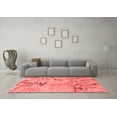 thumbnail image 3 of Ahgly Company Indoor Round Abstract Red Modern Area Rugs, 3' Round, 3 of 4