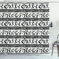 thumbnail image 1 of Ambesonne African Shower Curtain, Oriental Dancer, 69"Wx70"L, Black White, 1 of 3