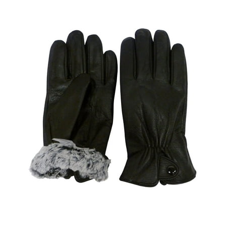 NICE CAPS Mens Adults 100% Genuine Leather Winter Driving Glove With Plush Lining - For Outdoors Cold (Best Winter Glove Liners)
