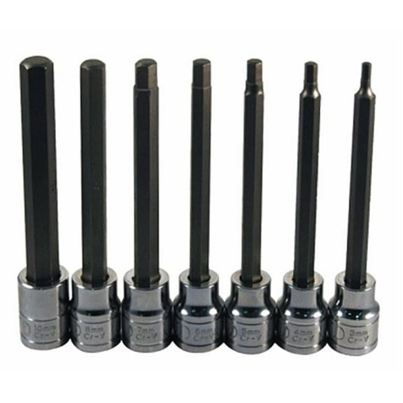 ATD Tools 13787 7 Pc. 4.5" Long Metric Hex Bit Socket Set ATD-13787