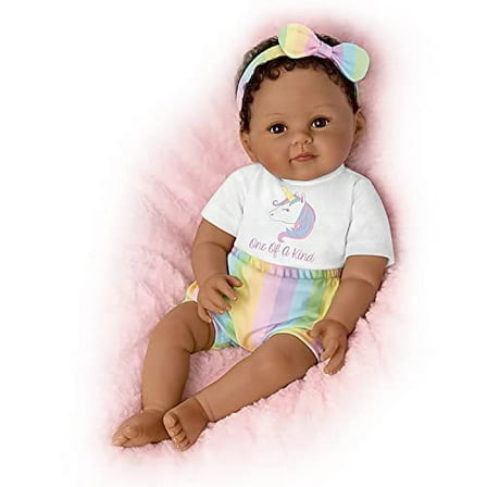 The Ashton - Drake Galleries One of a Kind Ciara So Truly Real® Lifelike Handcrafted in RealTouch® Vinyl Skin with Hand-rooted Hair & Realistic Weighted Doll by Ping Lau 18-inches