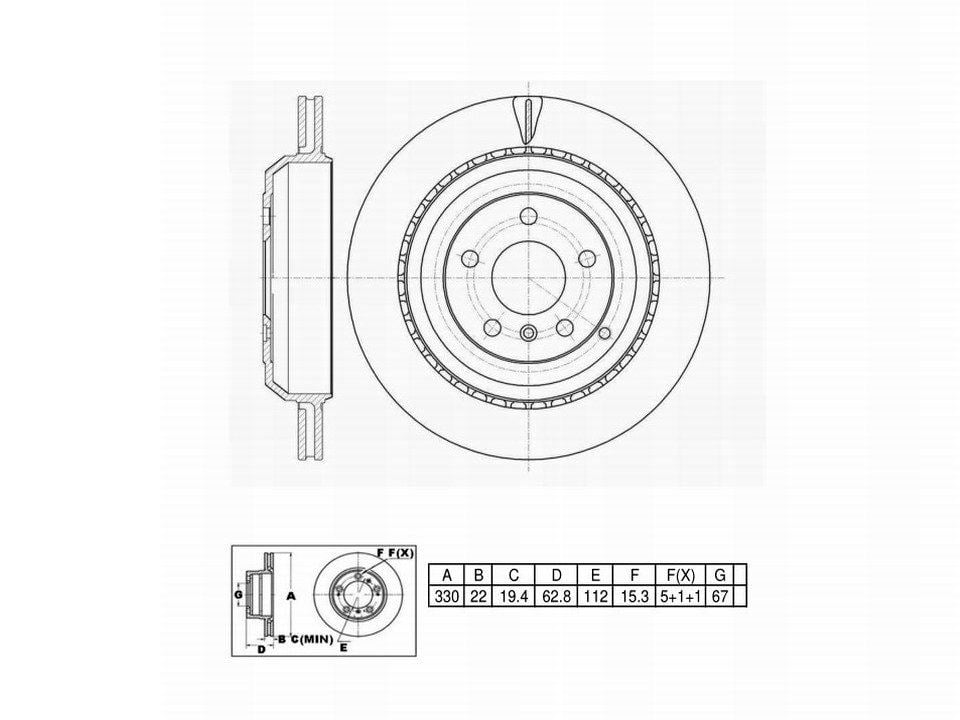 Winstop Brake Rotor, Rear WS245230, Mercedes-Benz GL450 2012-2007