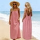 thumbnail image 2 of Una Línea de Vestidos de Verano para las Mujeres 2025 sin Mangas Cami sin Espalda Vestido de Sol Largo Corria de Espagueti Vestidos para las Mujeres, 2 of 9