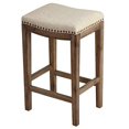 thumbnail image 2 of Cortesi Home Logan Counter Stool in Beige Linen, 24", 2 of 6
