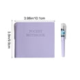 thumbnail image 3 of Ohmyroo Portable Mini Pocket Hardcover Notebook Faux Leather Lined Journal With Gel Pen For Office Commute, 3 of 6