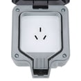 thumbnail image 4 of 3 Holes Wall Socket, Stable Hole Free Detachable Mounting Hole ABS Shell Power Socket Prevent Electricity Theft  For Parking Lot For Construction Site, 4 of 8