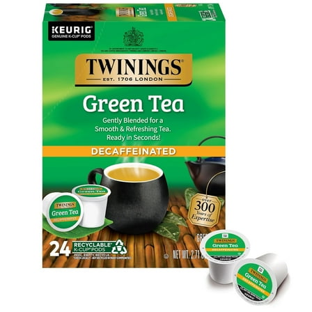 Twinings Pure Green Decaffeinated Tea K-Cup® Pods for Keurig, 24 Count