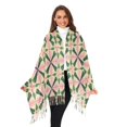thumbnail image 3 of FORMRS Womens Scarf Winter Soft Long Big Warm Shawls Wrap Tassel Scarves, Pink Symmetrical Stars, 3 of 9