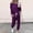 Purple, variant on Yuwull Women's Two Piece Outfits Sweat Set Oversized Crewneck Sweatsuit Wide Leg Sweatpants Lounge Set Tracksuit