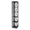 thumbnail image 1 of Pemberly Row 5 Shelf Transitional Wood Corner Bookcase in Black, 1 of 4