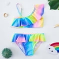 thumbnail image 2 of Utlike Girls Swimwear 2 Piece Bathing Suit Solid Sport High Waist Bikini Set Swimsuit Girls Matching Swimsuit Size 7 Years-8 Years, 2 of 9