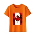 thumbnail image 2 of AUNVITO Kids Casual Short Sleeve Cotton T-shirt Stylish Cute Maple Leaf Print, 2 of 7