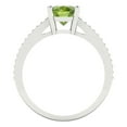 thumbnail image 4 of Clara Pucci 14K White Gold 2.32ct Peridot Solitaire with Accents Ring, 4 of 7