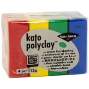 Kato Polyclay 2oz 4-Color Set-Primary-Red, Yellow, Green & Blue