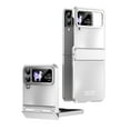 thumbnail image 1 of ELEHOLD for Samsung Galaxy Z Flip 4 Frosted Case with Hinge Protection,Frosted PC Plating Full Body Protective Non-Slip Shockproof Case for Samsung Galaxy Z Flip 4,Silver, 1 of 7