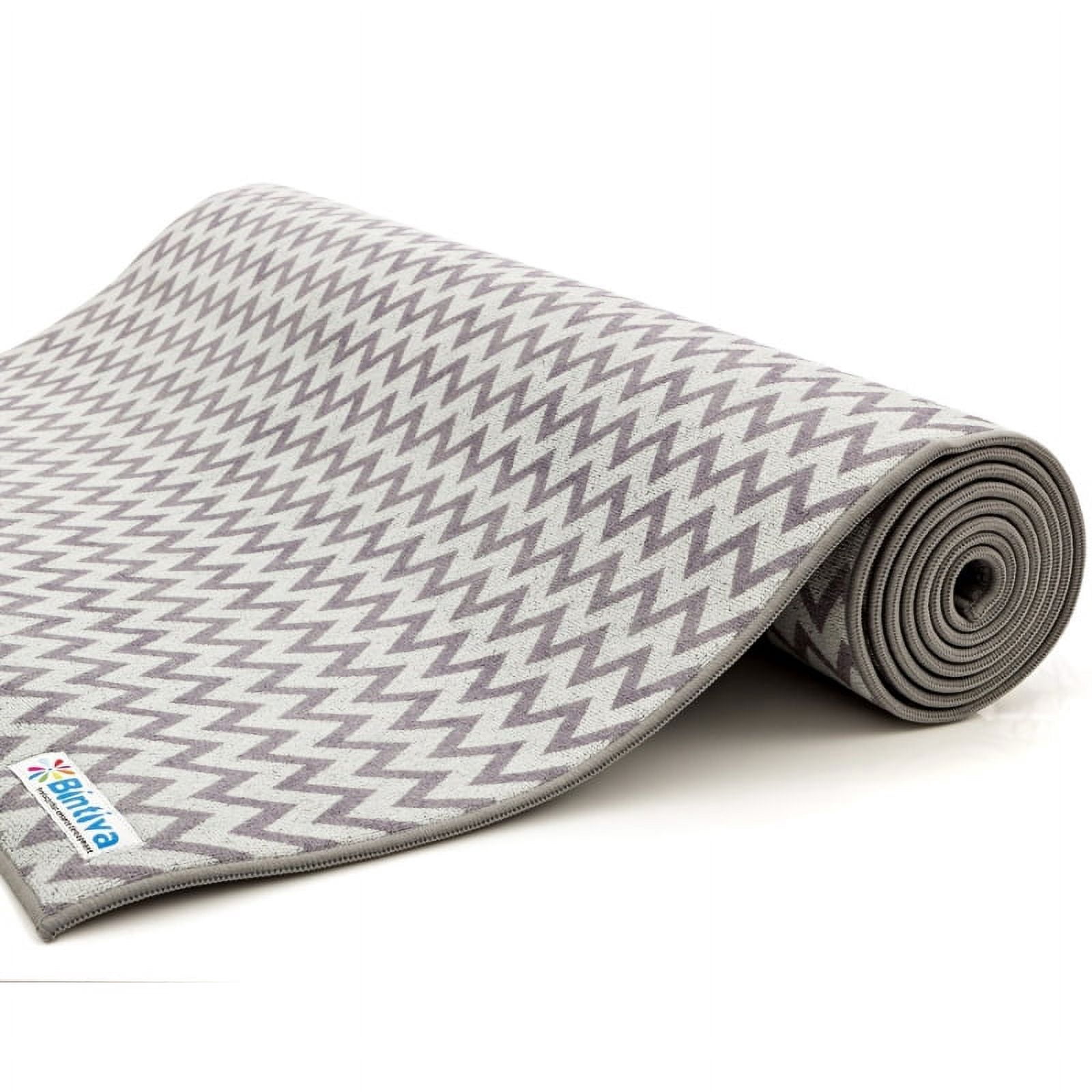 Yoga Mat 2 in 1 Towel and mat Combination Eco Friendly Unique Non Slip "Fusion" Mat - Grey