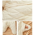 thumbnail image 4 of Baby Sleep Sack Boys Girls Fleece Winter Sleeping Long Sleeve Onesies Pajamas Star-Fish Warm Sleeping Bag Snowsuit, White, 3 Months, 4 of 5
