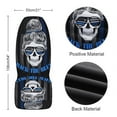thumbnail image 4 of Back The Blue Skull Lady Seat Covers Cars, ​Car Truck SUV 2 Piec, 4 of 5