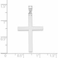 thumbnail image 2 of 14K White Gold Engravable Cross Charm (36 X 19.8) Made In United States -Jewelry By Sweet Pea, 2 of 5