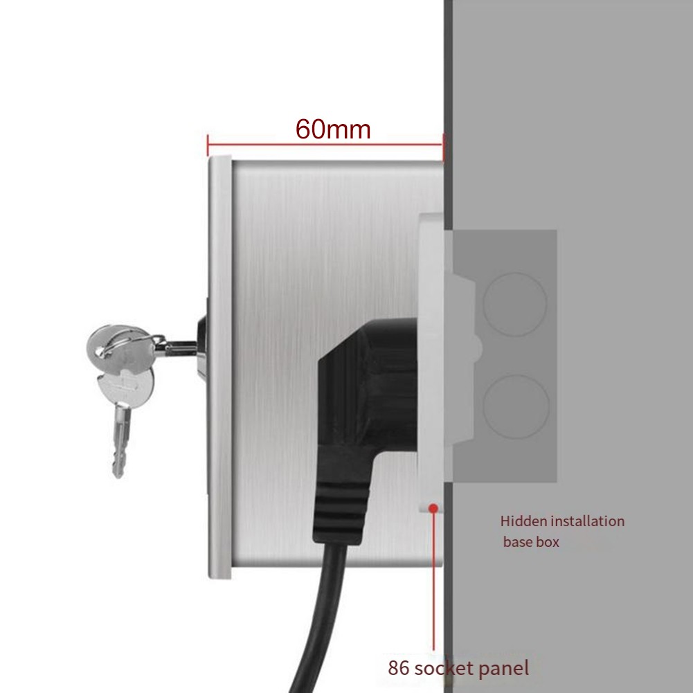Stainless Steel Electric Box Lock Outdoor Socket Safety Protective
