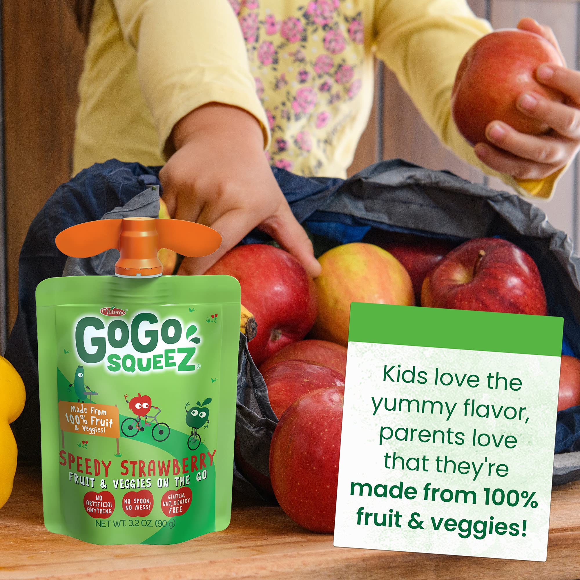 GoGo SqueeZ Fruit & VeggieZ, Variety Peach/Strawberry (Pack of 6)