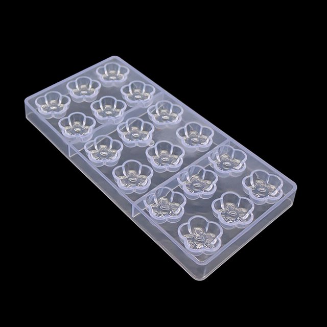Matsuzay Molde de chocolate transparente Molde de caramelo Molde de decoración de postres de plástico para hornear Dulces de galletas de Herramientas y accesorios para hornear No.06